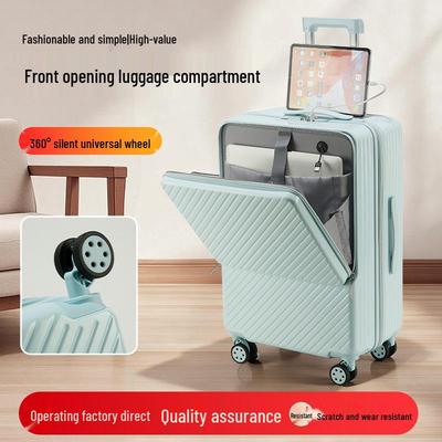 Mala de Viagem para Estudante 24": Elegante, Resistente a Arranhões e Desgaste com Abertura Frontal, Porta-Copos Embutido e Fechadura Combinada