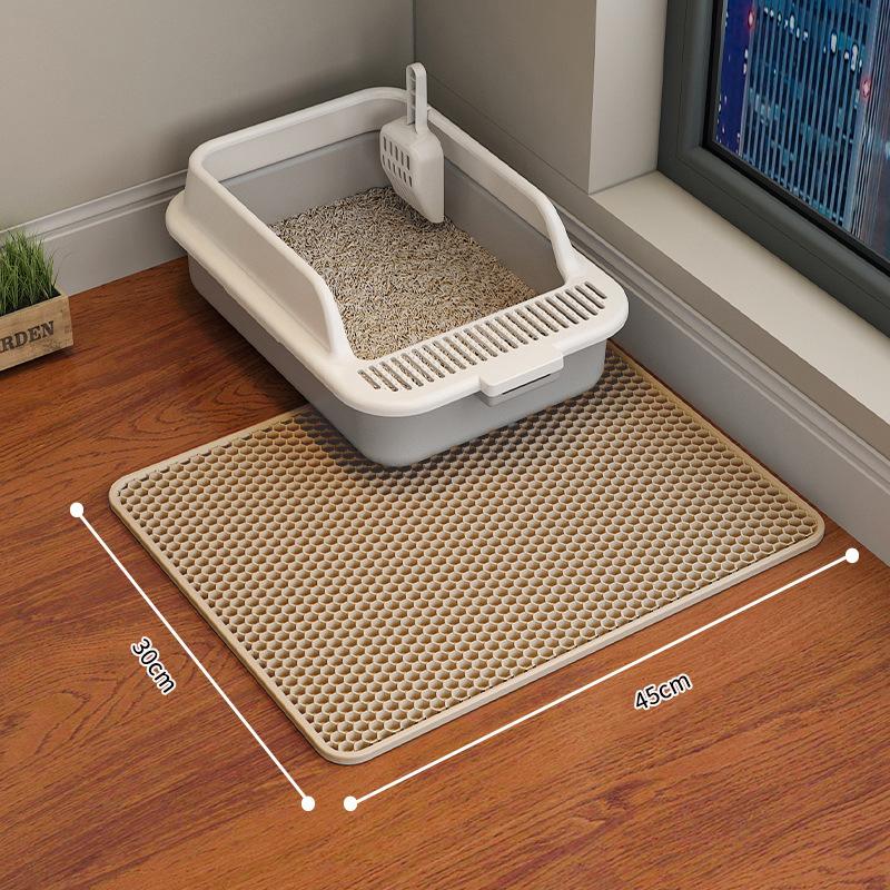 Cat Litter Mat Waterproof Double Layer Pet Litter Box Mat Easy To Clean Non-slip Sand Basin Filter Kitten Dog Clean Supplies