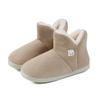 Winter Home Soft Thick Soled Warm High Top Tube With Plush Cotton Shoes