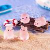 10/20Pcs Luminous Mini Resin Pig Glow In The Dark Pink Piggy Tiny Animals Figures Ornament For Diy Fairy Garden Glass Containe