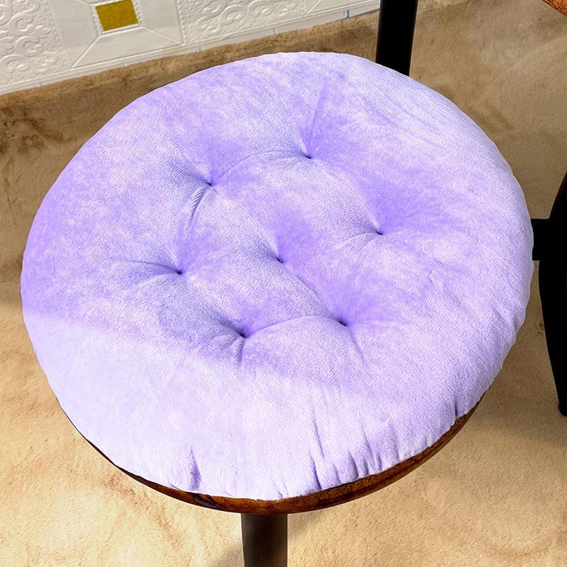 1pcs Solid Color Thickened Soft Plush Student Stool Cushion Circular Meditation Mats Square Living Room Floor Cushions Anti Slip Balcony Pads