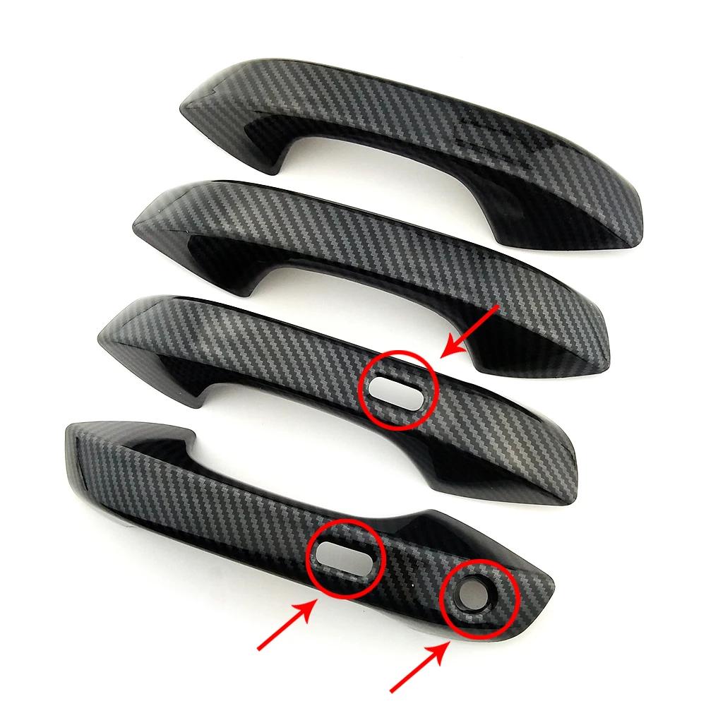Für Volkswagen VW Golf 8 MK8 2020 2024 LHD Carbon Faser Farbe Ändern Chrom Türgriff Abdeckung Trim Schutz Aufkleber