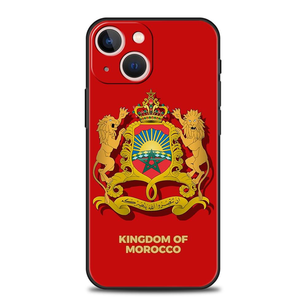 Phone Case For iPhone 16 15 14 13 12 11 Pro Max XS X XR SE 7 8 Plus Shell Moroccan Flag Morocco Passport iPhone 16e Cover