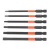 6Pcs Electric Impact Driver Cross Drill Bit Strong Magnetic Black 14in Hex Shank Screwdriver Bit