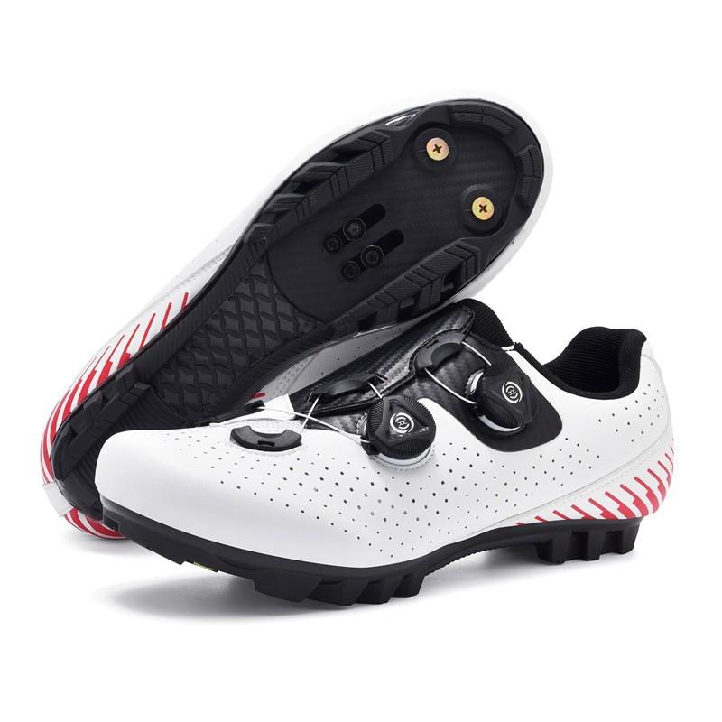 Mens Cycling Shoes Non-Cleat Mountain Bike Road All Season Breathable Stiff Sole