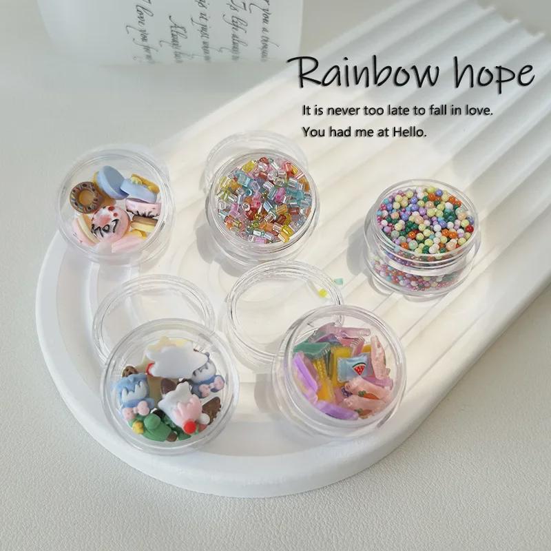Cartoon Ice Cream & Donut Resin Nail Art Accessories