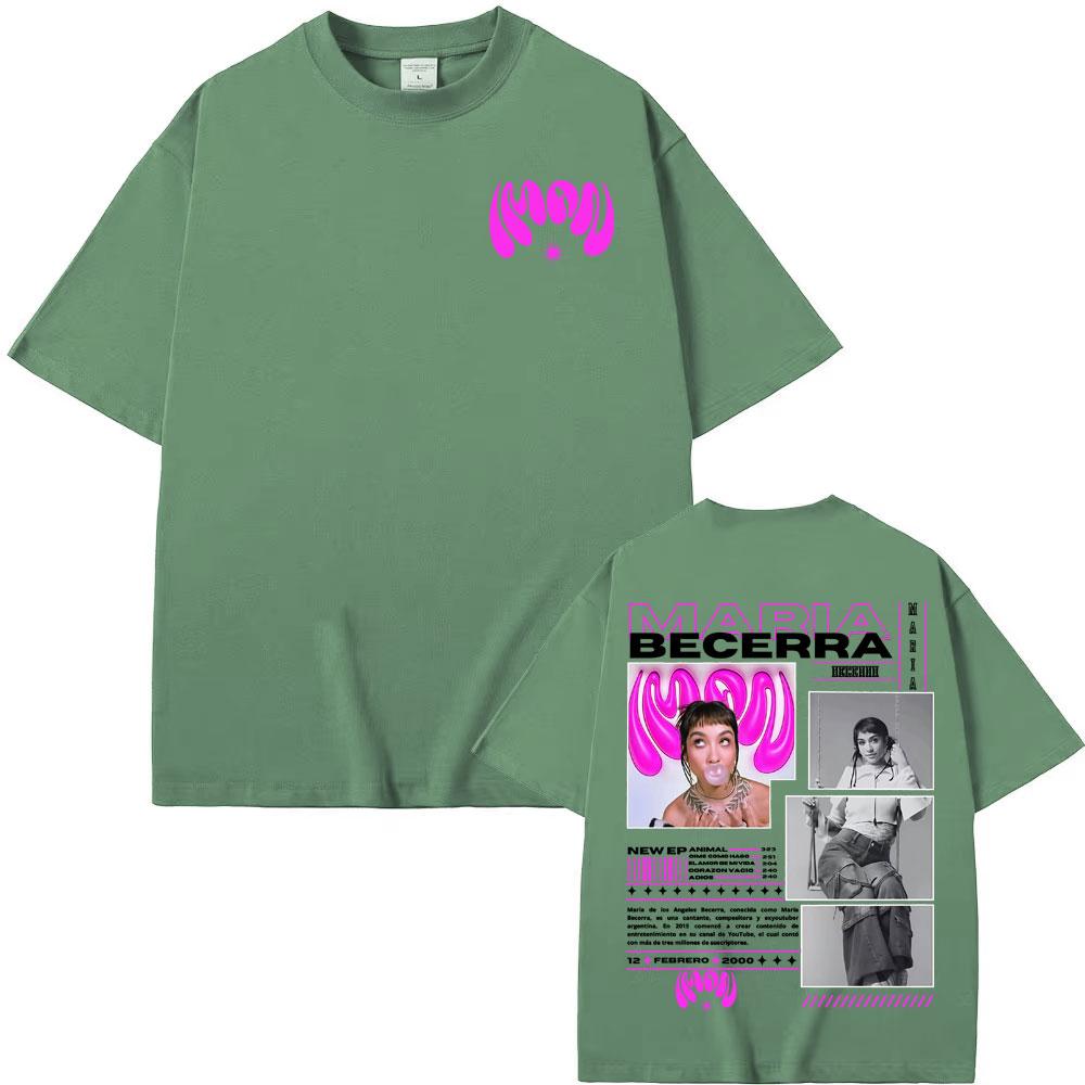 Singer Maria Becerra Album Tour 2025 Merch T Shirts Fashion Hip Hop Street Tshirt Unisex Women High Quality Comfort Cotton T Shirt