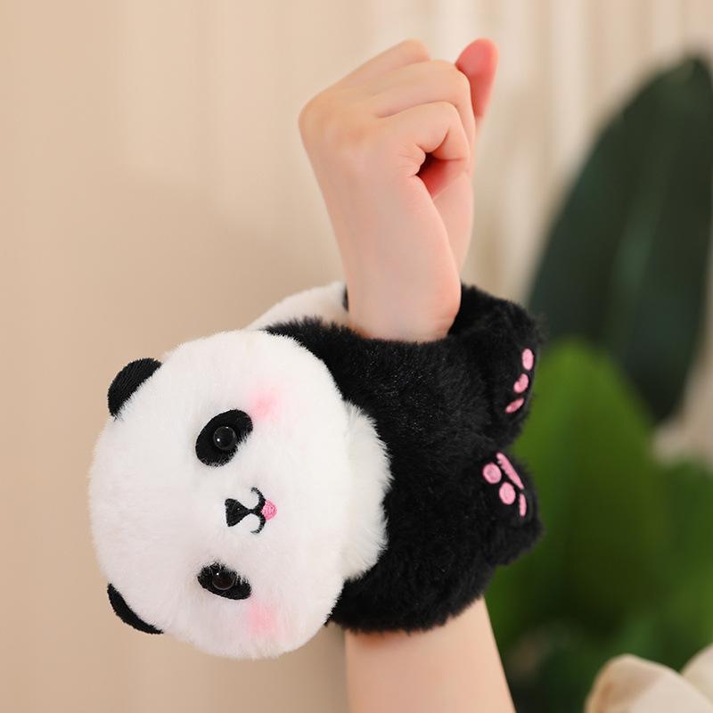 Zoo red panda doll clap bracelet plush toy raccoon wrist clap ruler circle doll children's gift