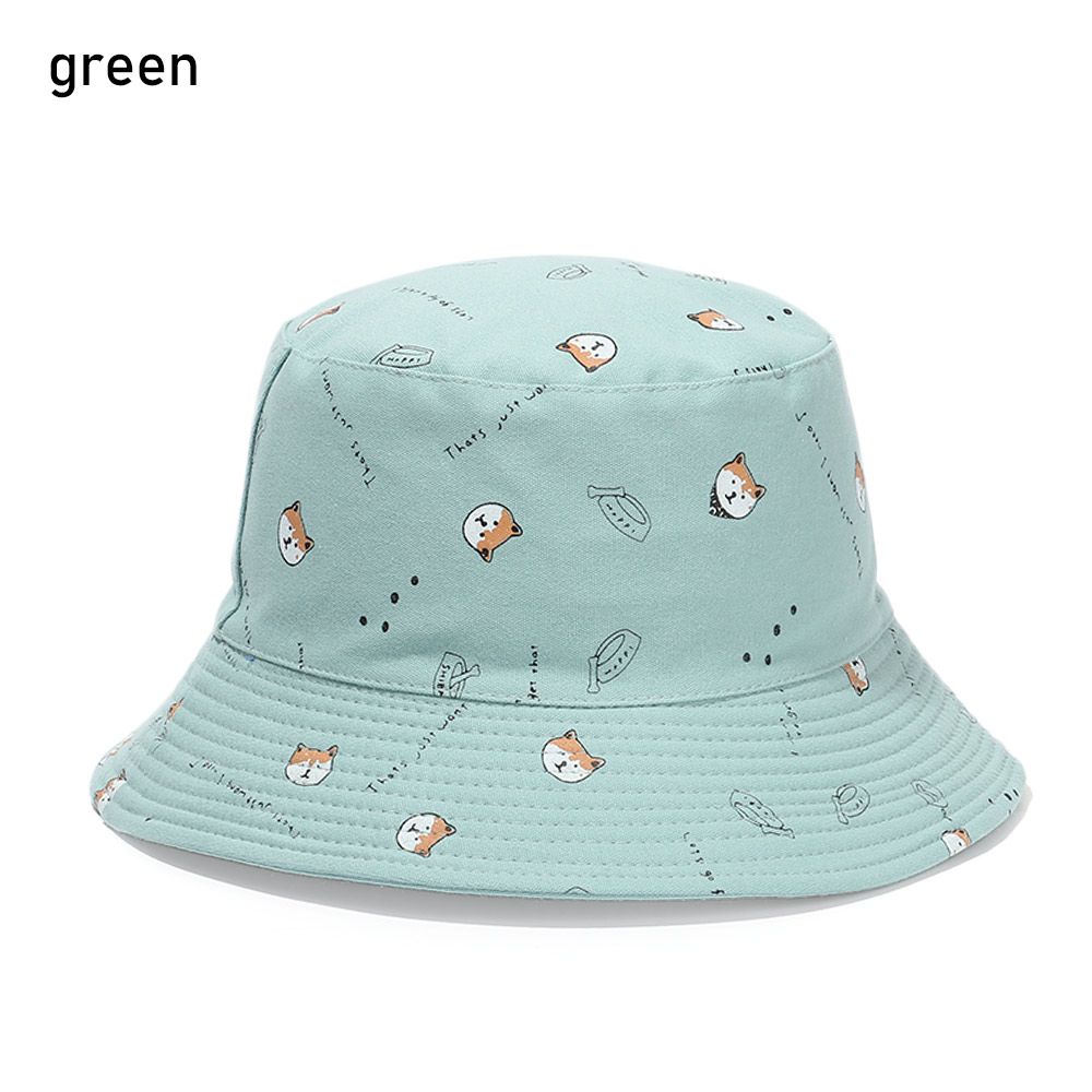 Sun Cap Beach Hat Cartoon Dog Print 