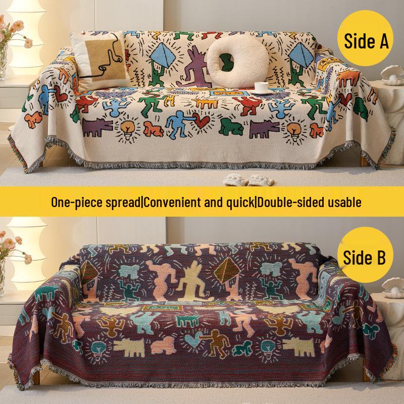 Nordic Style Full Wrap Dustproof Sofa Throw Blanket Cover