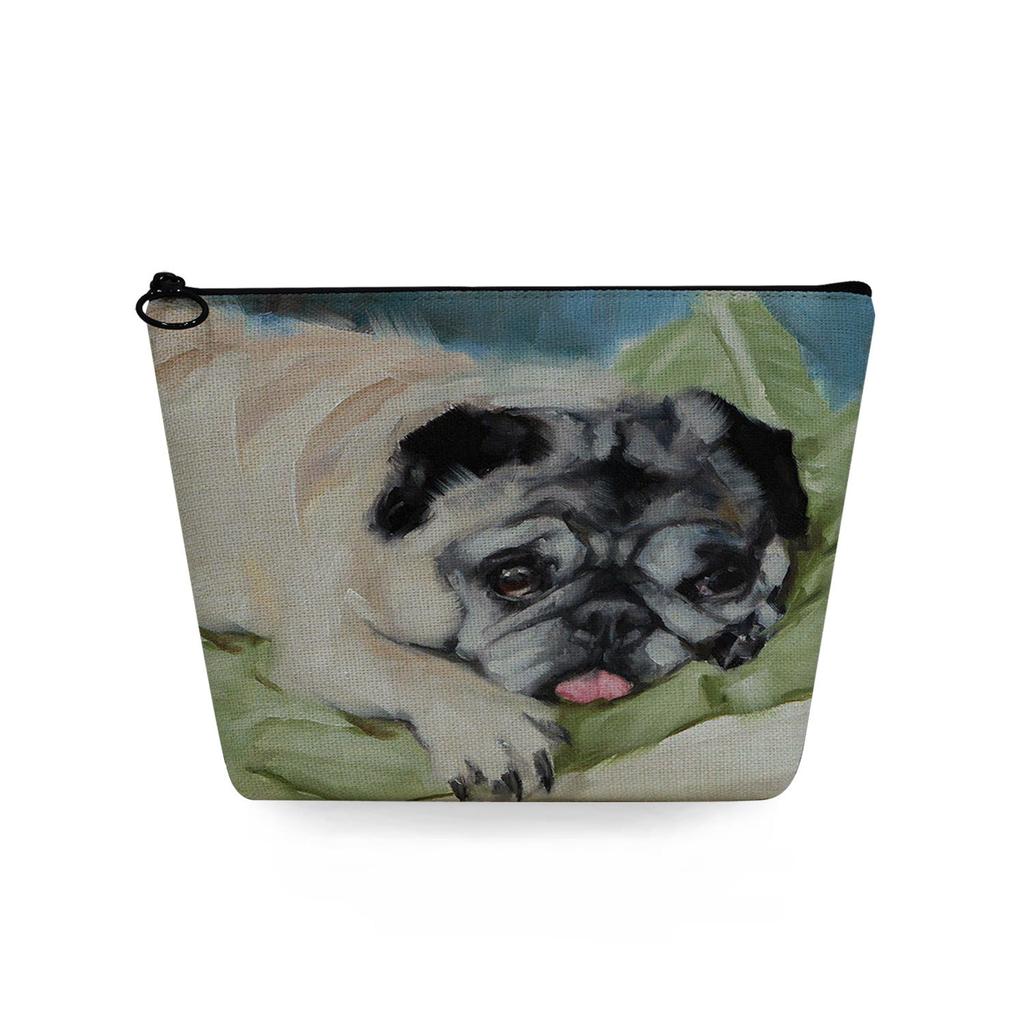 Women Dog Print Cosmetic Bag Toiletries Organize Travel Storage Case 6725