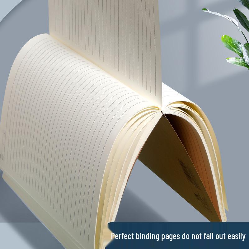 A5 Thickened Soft Cover Lined Notebook - Wireless Glue Bound Wrap-Around for College Students and Classroom Use