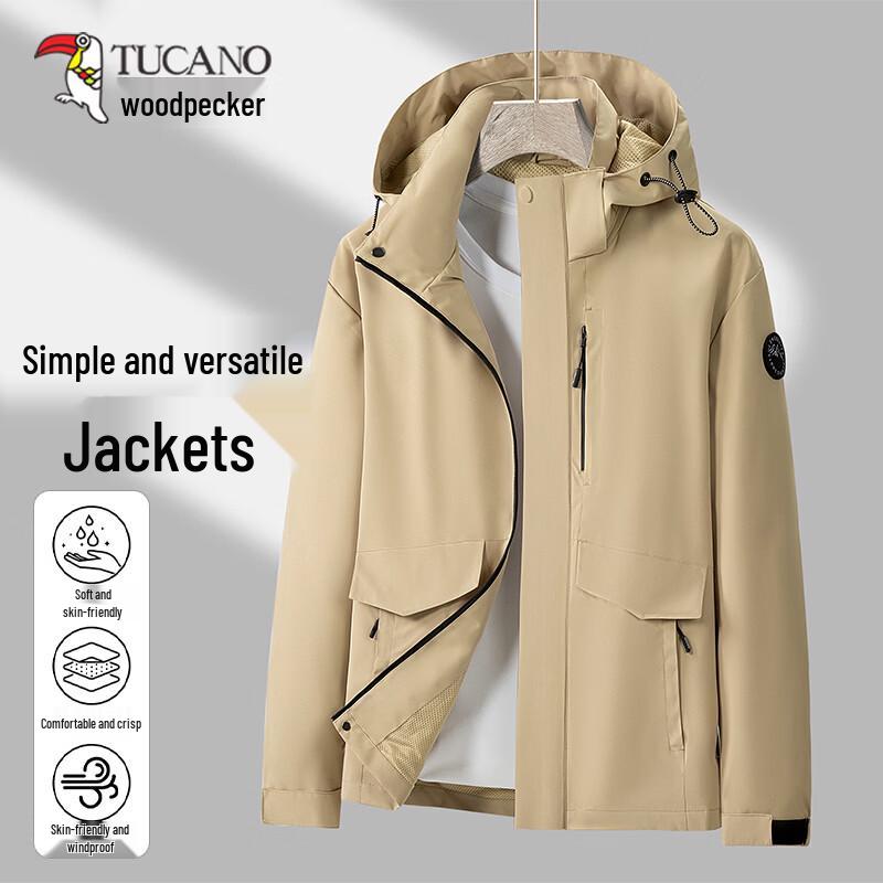 TUCANO Men's Outdoor Hooded Windproof Jacket