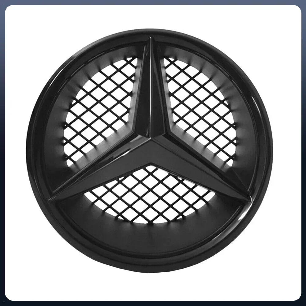 Car Sticker 2025 Hot For Mercedes Benz For Mercedes Benz Chrome Silver And Gloss Black OE Style Front Grill Star Emblem Chrome L
