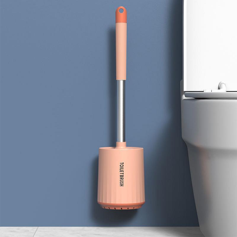Wandmontierte Silikon-Toilettenbürste, Haushalts-Badezimmerbürste, keine tote Winkelreinigung, weiche Bürste