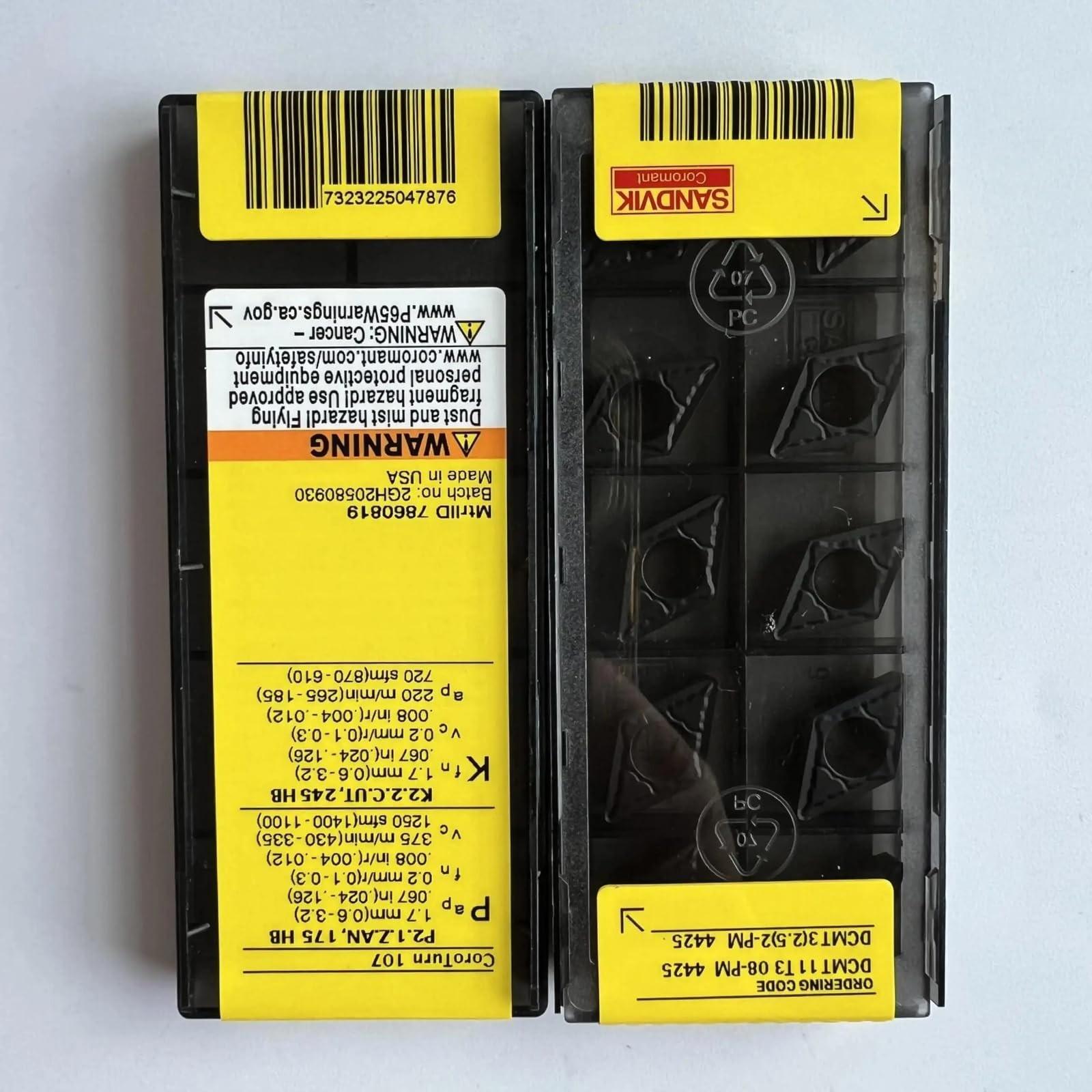

Original Sandvik / DCMT11T308-PM 4425 /Carbide CNC Blade 10 PCS