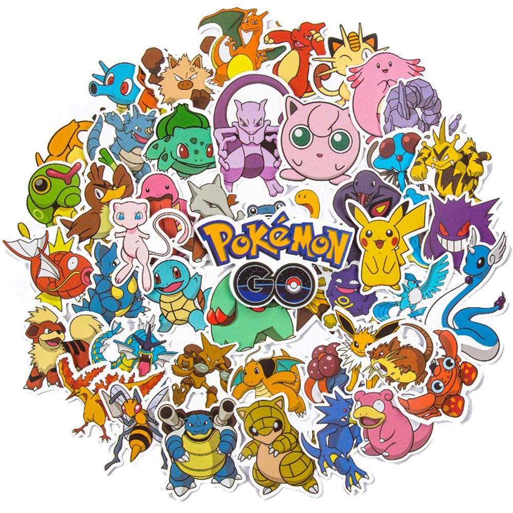 10/30/50 stuks Japanse Anime Stickers Waterdicht Laptop Koffer Fiets Schattige Sticker Pakketten Mix Kawaii Cartoon Decals Speelgoed blue