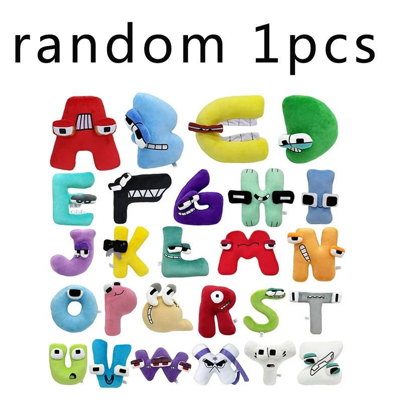 26 peças alfabeto lore pelúcia letra inglês bicho de pelúcia boneca brinquedos presente para crianças crianças presentes educacionais de natal
