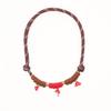 Personalized Valentine'S Day Hamburger Fries Pendant Color Rope Knitted Rope Necklace Electroplating Gold Color Preservation Batch
