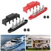 2Pcs Power Distribution Block M8 Screw 4 Terminal Bus Bar DC 48V 250A for Automobile Boat