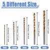 50pcs High Speed Steel Titanium-plated Mini Twist Drill BitSet,Handheld Electric Drill Accessories, StraightShank Drill Bit Set