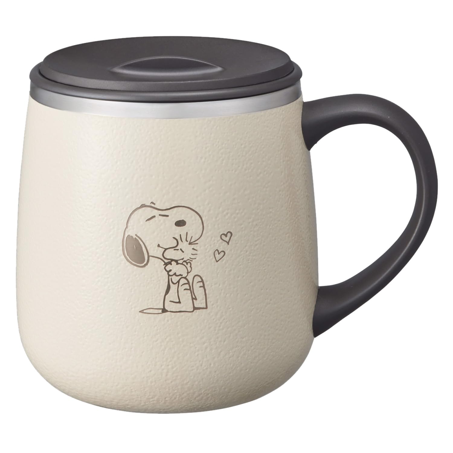 

BRUNO PEANUTS Stainless Steel Mug with BHK262 ECRU Lid, Short,
