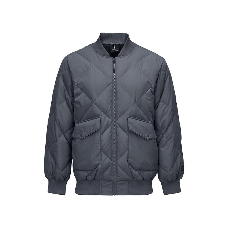 Skechers Sports Alliance Series Warm Comfortable Lightweight Soft Short Down Jacket Men Jackets Dark-Gray L424M053-02CF M
