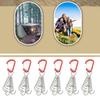 6Pcs Spring Buckle Outdoor Camping Deck Nail Aluminum Zinc Zinc Alloy Fixed Tent Rope Buckle  Outdoor Camping