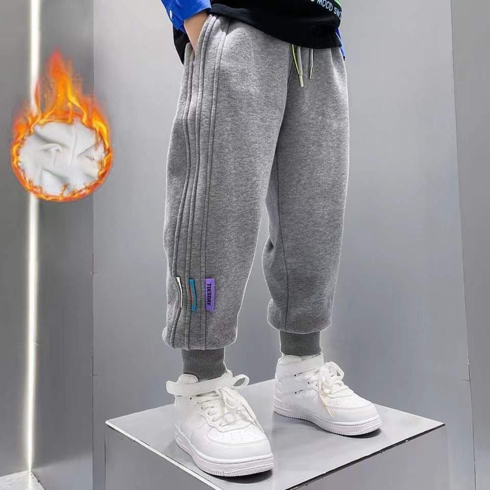 Spring Autumn Casual Boys Pants Loose Striped Pattern Long Style Trousers For Kids Teenage Children Sport Clothes 3-10 Years