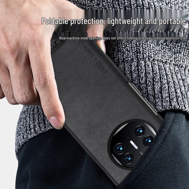 Shangsu Nubukleder Klapphandyhülle