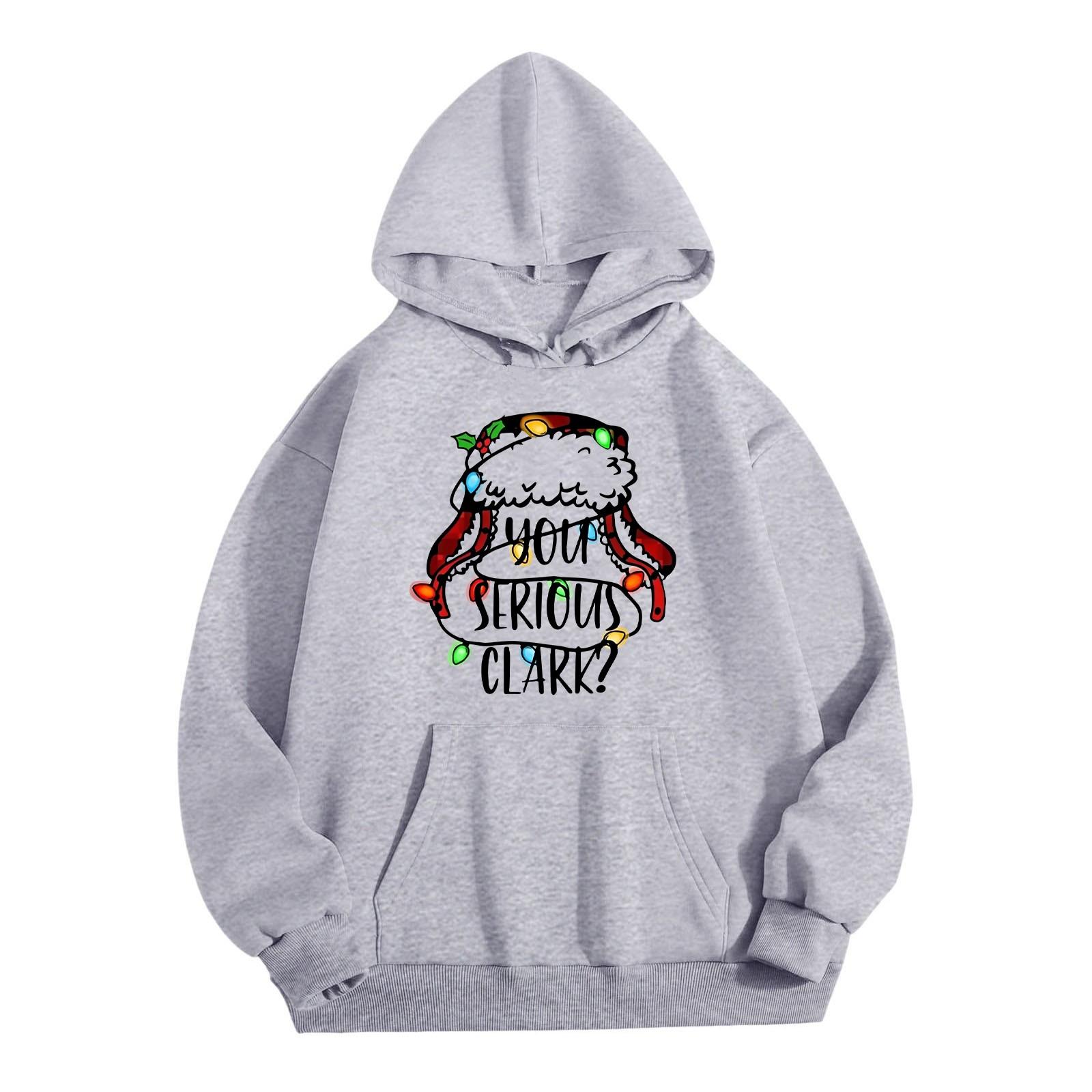 

Женская однотонная толстовка с капюшоном и длинным рукавом с принтом XXL