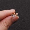 1piece Gold Color Crown Star Flower CZ Tragus Cartilage Stainless Steel Ear Stud Piercing Crystal Daith Earring
