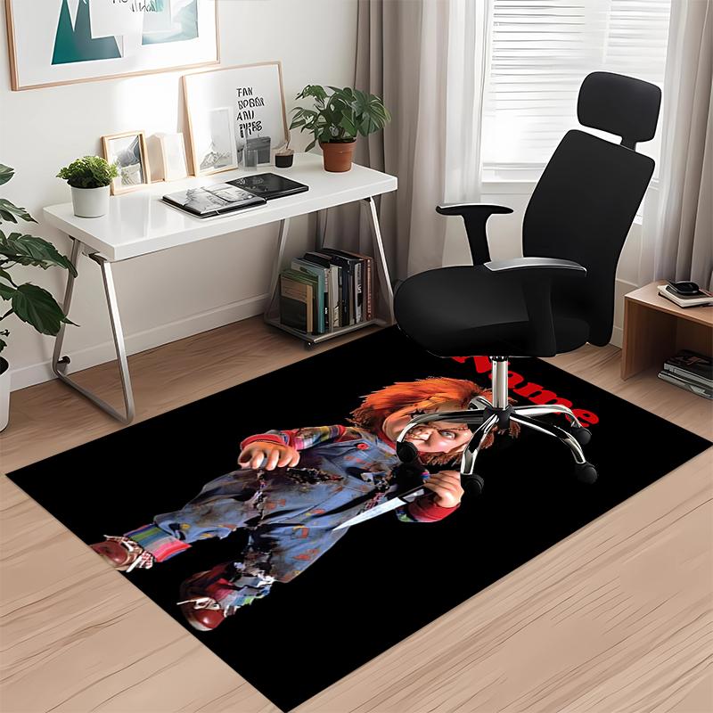 Custom Name Chucky Printed Carpet, for Office Chair Living Room Bedroom Kitchen Room Decor Gifts.