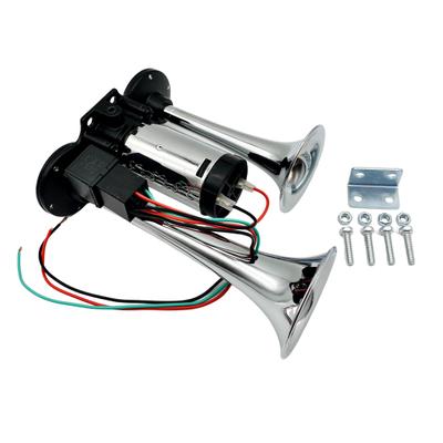 Car Air Horn Dual Trumpets with Air Compressor Simple Installation Universal Powerful Super Loud Truck Train Horn Kit