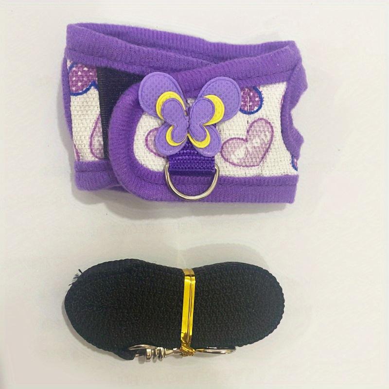 

Pet Two-legged Chest Strap Outdoor Traction Rope Leash Clothes for Guinea Pig Breathable M фіолетовий