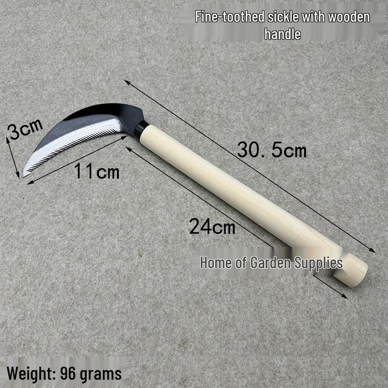 Steel Serrated Sickle: Multi-Tooth Agricultural Knife for Weeding, Harvesting, and Grass Cutting