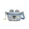 Fashion Trendy Womens Crossbody Bag Badge Color-block Rhinestone Chain Small Shoulder 2966
