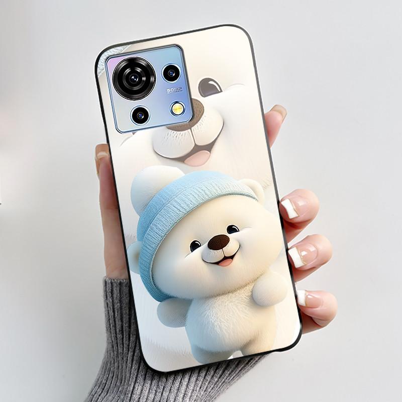 For ZTE Blade V50 Vita Case Luxury Cute Love Rabbit Funny Black Soft Silicone Phone Casing For ZTE BladeV50 Vita V50Vita Cover