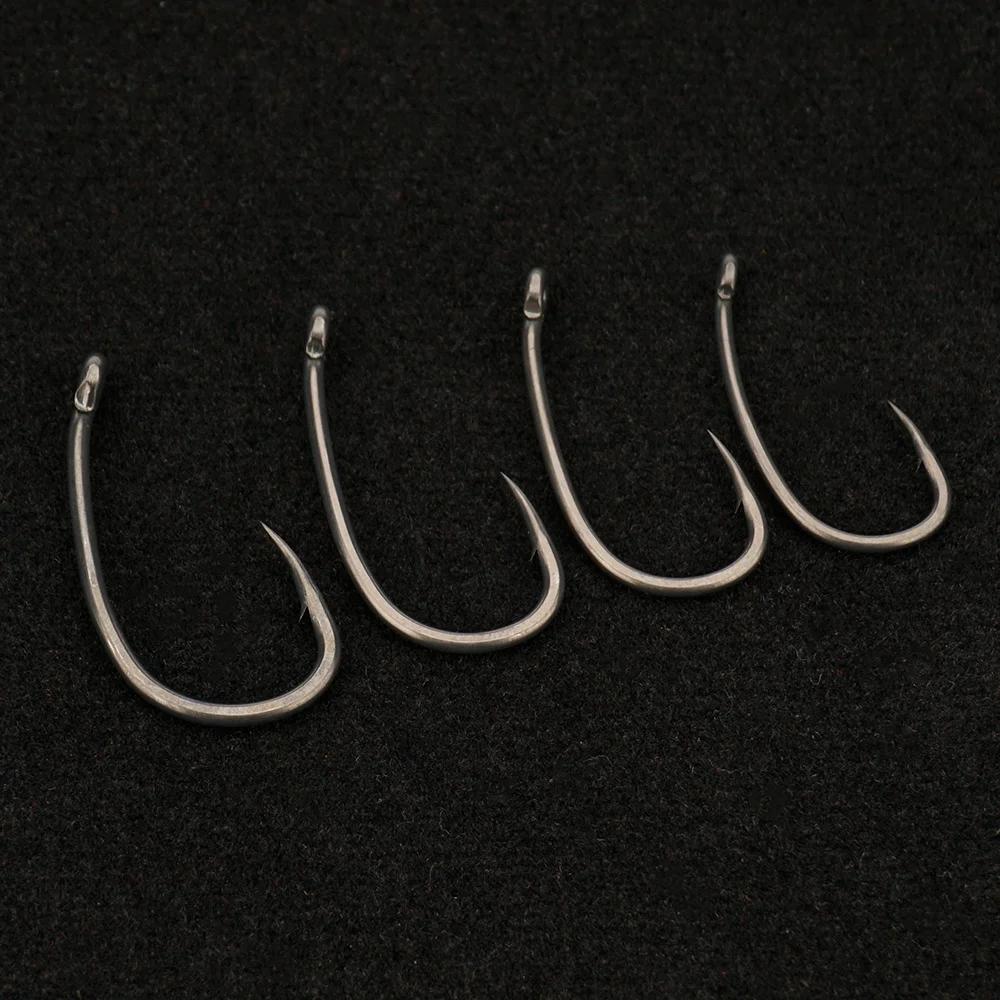 500pcs Per Bag Micro Barbed Fish Hook With Eye PTFE Coated High Carbon Stainless Steel 8035 Carp Fishing Accessories