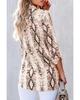 Azura Exchange Snake Print Shirt with Pockets
