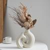 Vase Ornament, Resin Decorative Vase Sculpture, Table Decor for Living Room Bedroom Office Home Balcony Indoor