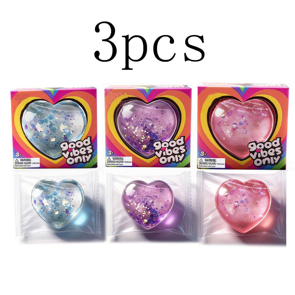 New Heart-Shaped Squeeze Fun Sensory Nice-Sicle Stress Relief Squishy Cube Anti-Anxiety Squeeze Object For Focus ADHD Population