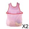 2x Sleeveless Laundry Apron, Waterproof Bib, Portable Large Capacity, Japanese Comfortable Drying