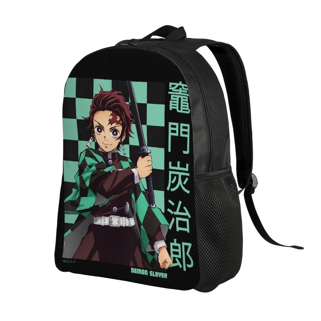Demon Slayer backpacks Kimetsu no Yaiba Tanjiro Water Breathing Sword Daypack mochila Campus Zipper Closure Rucksack