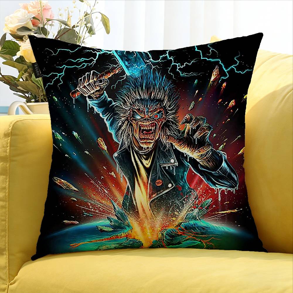 I-Iron Run For Your M-Maiden   Various Sizes Square Pillow Case For Car Home Bedchamber Decor