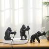 King Kong Gorilla Tier Tischlampe Innendekoration aus Kunstharz Kleine Nachtlichter Kreatives Babyzimmer Geschenk Tischdeko Lichter