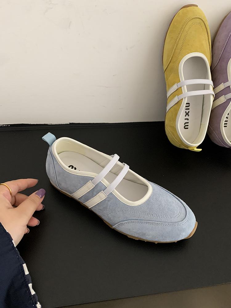 Ballet Style Shallow Mouth Mary Jane Single Shoes Women's 2025 New Retro Versatile One-pedal Flat Casual Forrest Gump Shoes