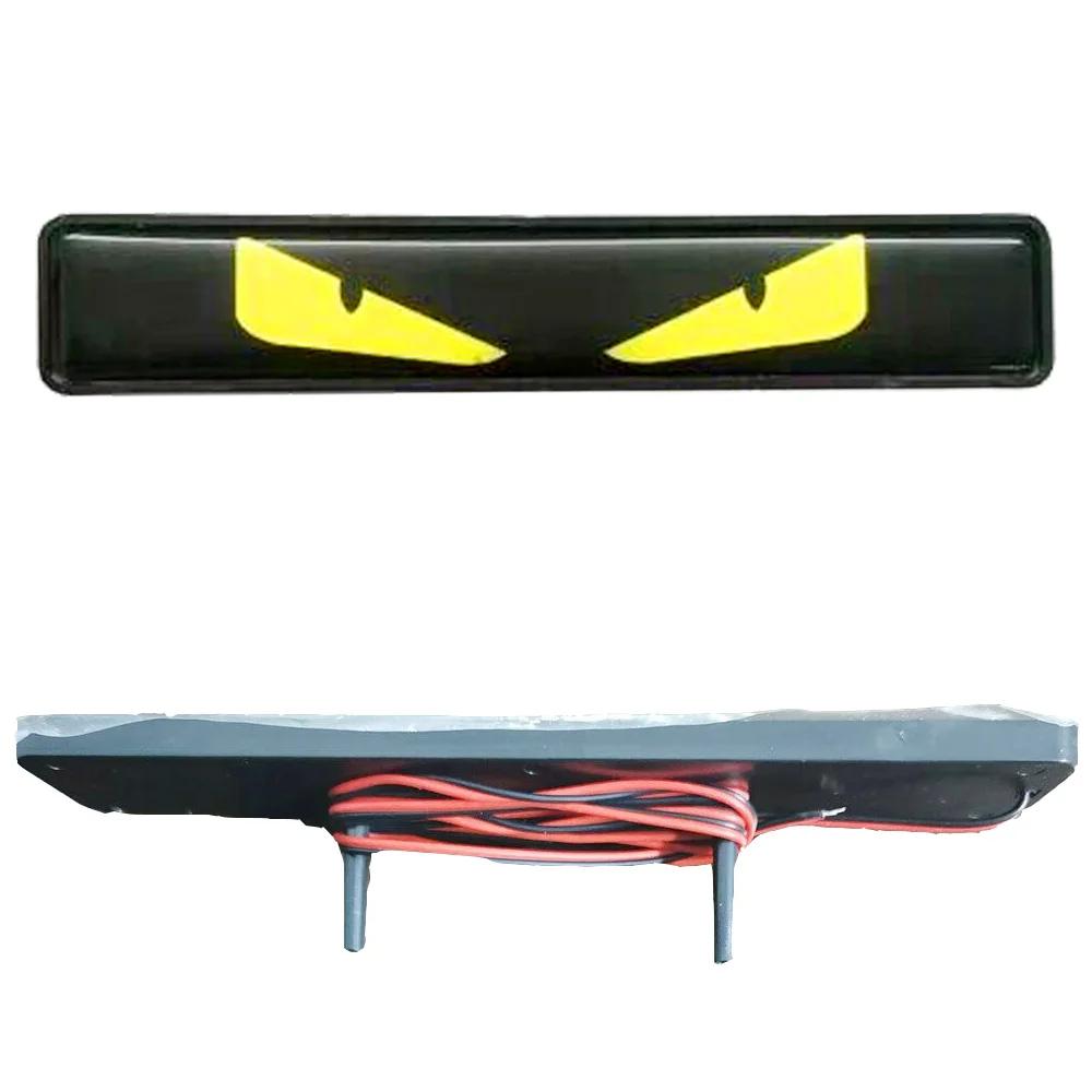 

1 шт. Автомобильный светодиодный демонический глаз для передней решетки автомобиля, значка на багажник, с подсветкой, наклейка, эмблема, автофара, украшение своими руками