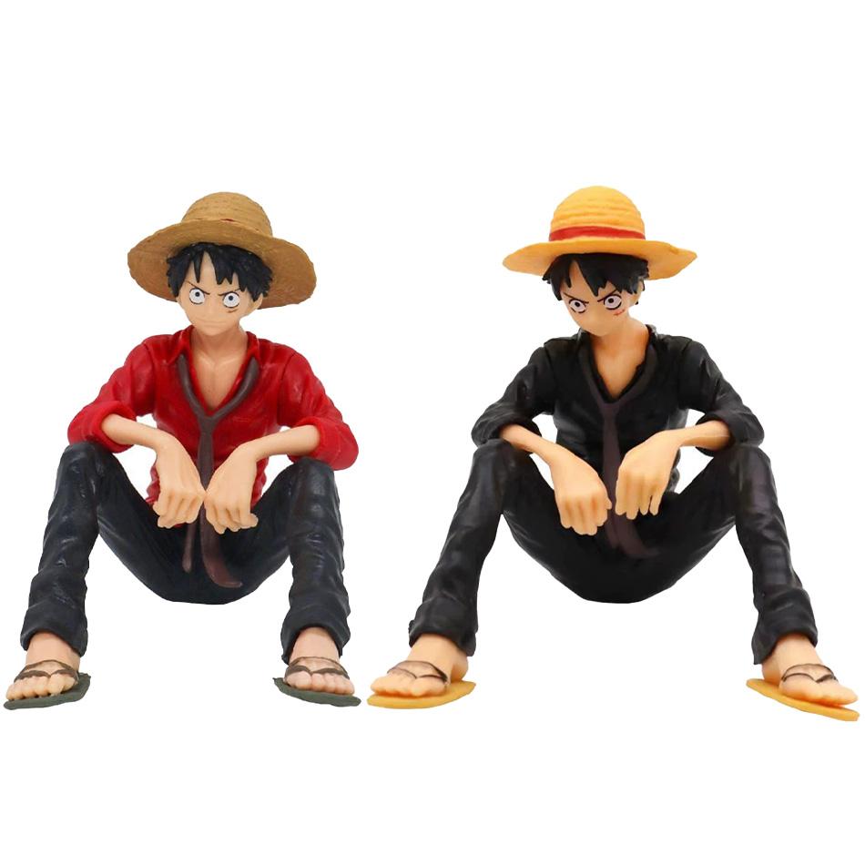 

One Piece Anime Figure Luffy Sitting Position Action Model Collection Figurine Doll Toy For Birthday Christmas Gift PVC Poseable Articulated Scale