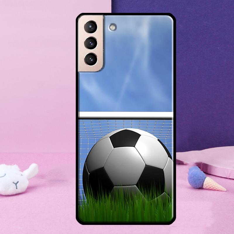Football Soccer Ball Phone Case For Samsung Galaxy S24 Ultra S25 Ultra S9 S10 S20 S21 S22 Plus S23 S24 FE Cover